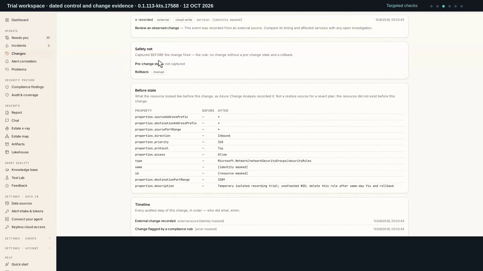 Connect controls and change evidence